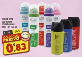 Maury's HYDRA VIVA DEO SPRAY DONNA/UOMO VARI TIPI 150 ML offerta