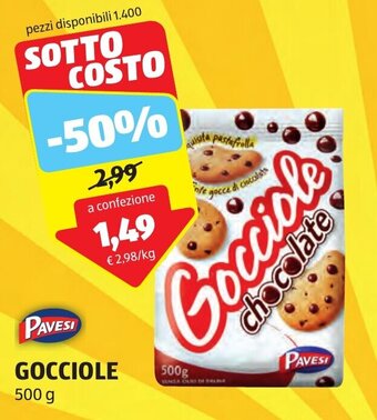 ALDI PAVESI GOCCIOLE 500 g offerta