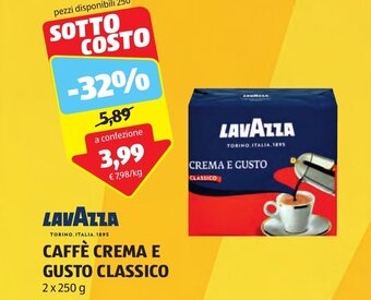 LAVAZZA CAFFÈ CREMA E GUSTO CLASSICO 2 x 250 g