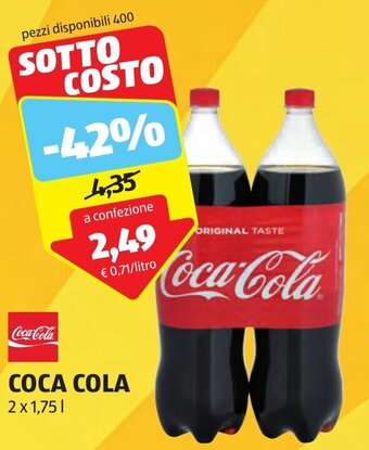ALDI COCA COLA 2 x 1,75 l offerta