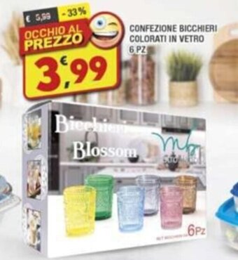 Maury's CONFEZIONE BICCHIERI COLORATI IN VETRO 6 PZ offerta