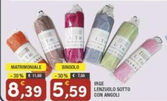 Maury's IRGE LENZUOLO SOTTO CON ANGOLI MATRIMONIALE offerta
