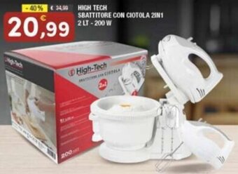 HIGH TECH SBATTITORE CON CIOTOLA 2IN1 2 LT-200 W