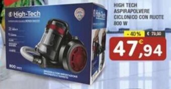 Maury's HIGH TECH ASPIRAPOLVERE CICLONICO CON RUOTE 800 W offerta