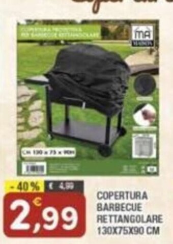 Maury's COPERTURA BARBECUE RETTANGOLARE 130X75X90 CM offerta
