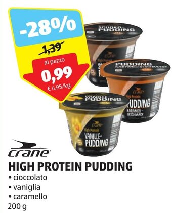 ALDI crane HIGH PROTEIN PUDDING 200 g offerta