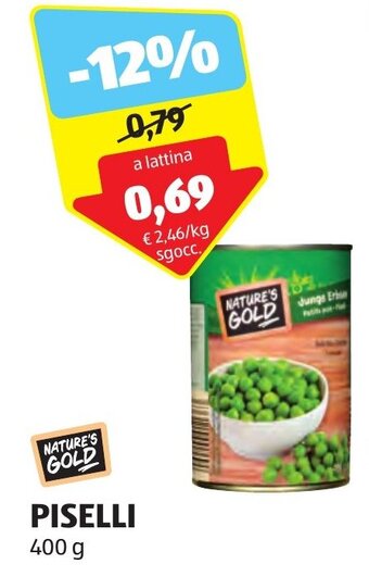 ALDI NATURE'S GOLD PISELLI 400 g offerta