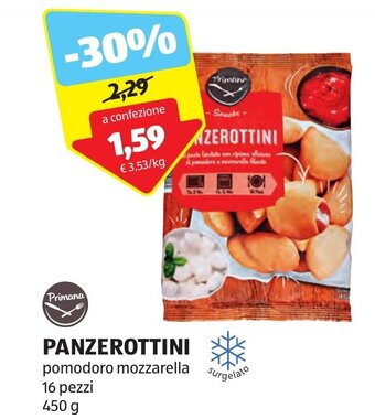ALDI Primana PANZEROTTINI pomodoro mozzarella 16 pezzi 450 g offerta