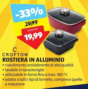 ALDI CROFTON ROSTIERA IN ALLUMINIO offerta