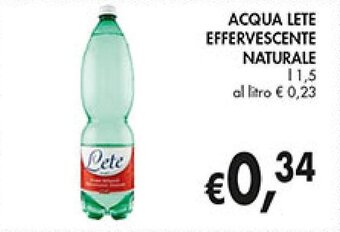 Supermercato Coal ACQUA LETE EFFERVESCENTE NATURALE l 1,5 offerta