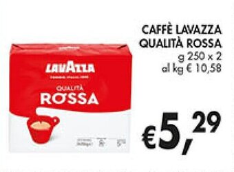 Supermercato Coal CAFFÈ LAVAZZA QUALITÀ ROSSA g 250 x 2 offerta