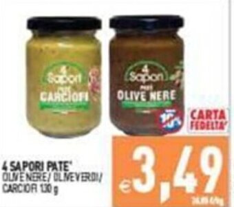 Pim Supermercati 4 Sapori Pate Olive 130 g offerta