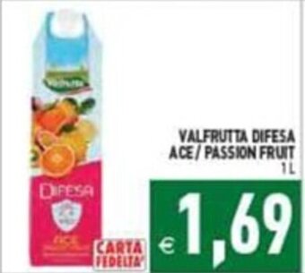 Pim Supermercati VALFRUTTA DIFESA ACE/PASSION FRUIT 1 L offerta