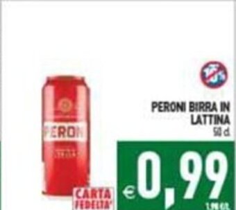 Pim Supermercati PERONI BIRRA IN LATTINA 50 cl offerta
