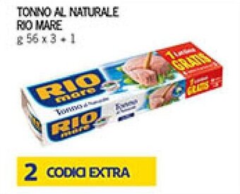 Supermercato Coal TONNO AL NATURALE RIO MARE g 56 x 3 + 1 offerta
