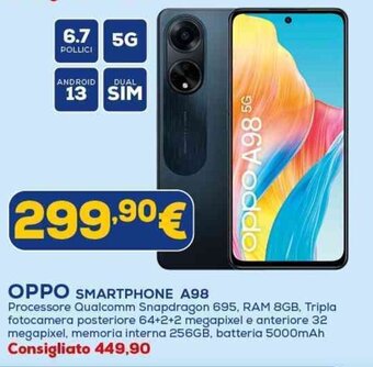 Euronics OPPO SMARTPHONE A98 offerta