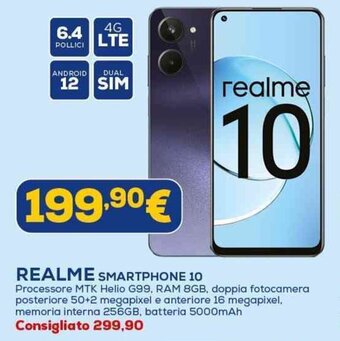 Euronics REALME SMARTPHONE 10 offerta