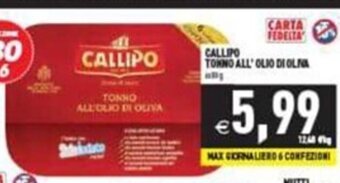 Pim Supermercati CALLIPO TONNO ALL'OLIO DI OLINA offerta