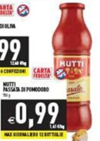 Pim Supermercati MUTTI PASSATA DI POMODORO offerta