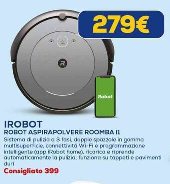 Euronics IROBOT ROBOT ASPIRAPOLVERE ROOMBA i1 offerta