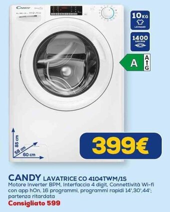 Euronics CANDY LAVATRICE CO 4104TWM/1S offerta
