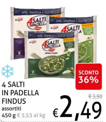 Ecu Discount Findus 4 Salti in Padella 450g offerta