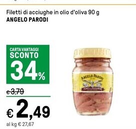 Angelo parodi filetti di acciughe in olio d'oliva