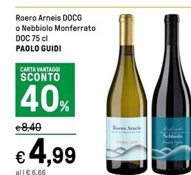 Iper La Grande Paolo guidi roero arneis docg o nebbiolo monferrato doc offerta