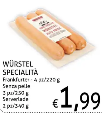 Ecu Discount Würstel Specialità 4pz/220g offerta