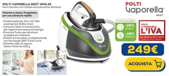 Euronics POLTI VAPORELLA NEXT VN18.45 offerta