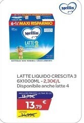 Bimbo Store Mellin latte liquido crescita 3 6x1000ml offerta