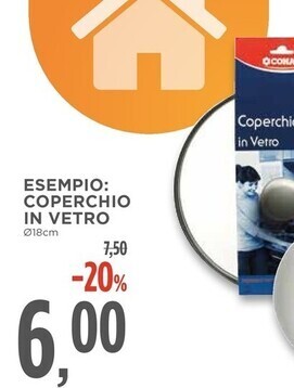 Conad Conad linea pentolame antiaderente e coperchi in vetro, coperchio in vetro offerta