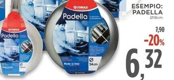 Conad Conad inea pentolame antiaderente e coperchi in vetro, padella offerta