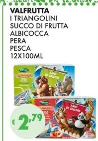 Eté Valfrutta i triangolini succo di frutta albicocca pera offerta