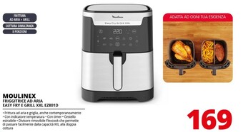 Comet Moulinex friggitrice ad aria easy fry e grill xxl ez801d offerta