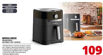 Comet Moulinex friggitrice ad aria 2 in 1 ez5018 offerta
