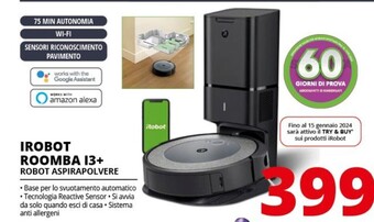 Comet Irobot roomba i3+ aspirapolvere robot sacchetto per la polvere nero, grigio offerta