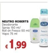 Quick Sisa Neutro roberts deodorante spray offerta
