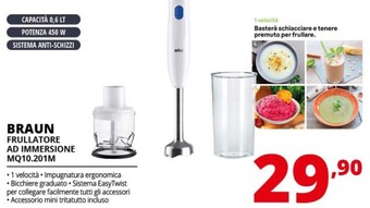 Braun frullatore ad immersione mq10.201m