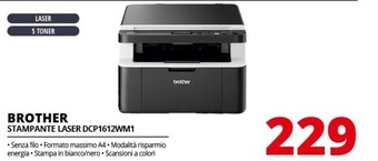 Comet Brother stampante laser dcp1612wm1 offerta