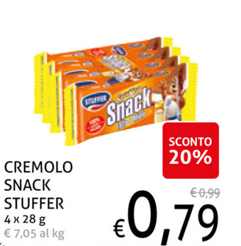 Ecu Discount Stuffer Cremolo Snack 4x28g offerta