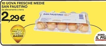 Coop San faustino 10 uova fresche medie offerta