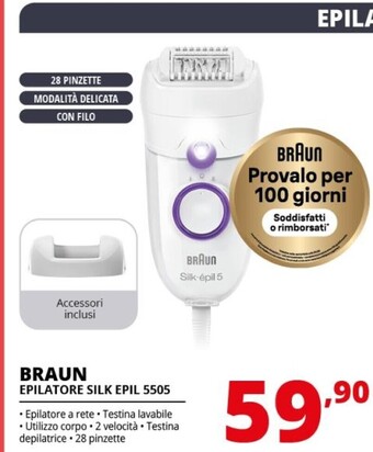 Comet Braun epilatore silk epil 5505 offerta