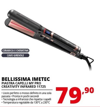 Comet Imetec bellissima piastra capelli my pro creativity infrared 11725 offerta
