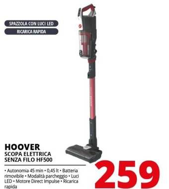 Comet Hoover scopa elettrica senza filo hf500 offerta