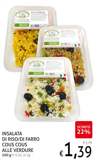 Insalata di Riso/di Farro Cous Cous Alle Verdure 200g