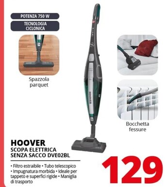 Hoover diva dve02bl 011 ac secco epa senza sacchetto 0,8 l 750 w nero, turchese