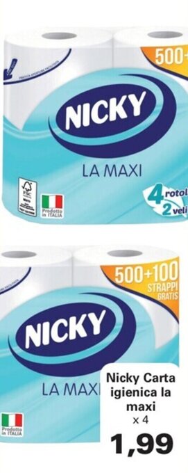 Alvama Nicky Carta igienica la maxi x 4 offerta