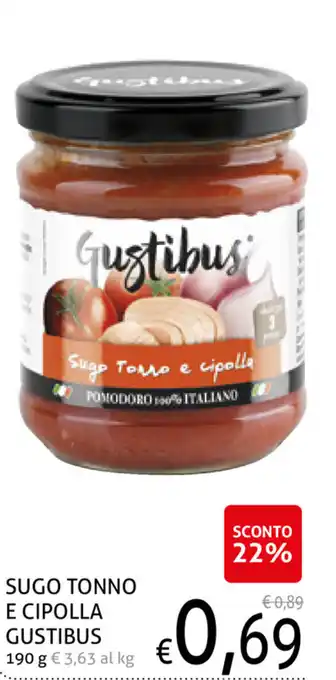 Gustibus Sugo Tonno e Cipolla 190g