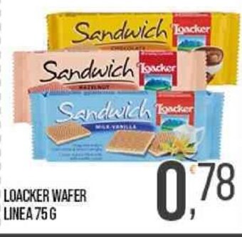 Cash pro LOACKER WAFER LINEA 75G offerta